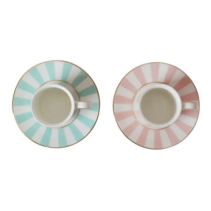 Stripy Espresso Cups - Set of 2