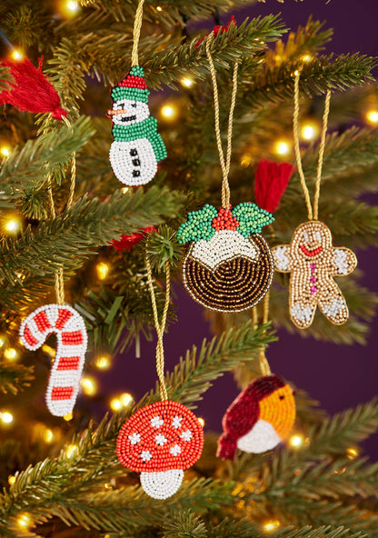 Santa Beaded Decoration