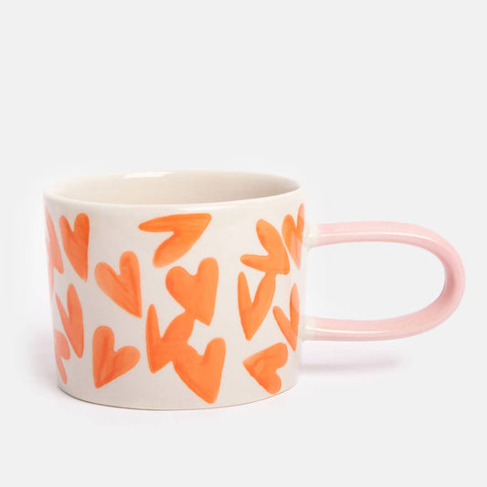 Caroline Gardner Red Magnet Hearts Ceramic Mug