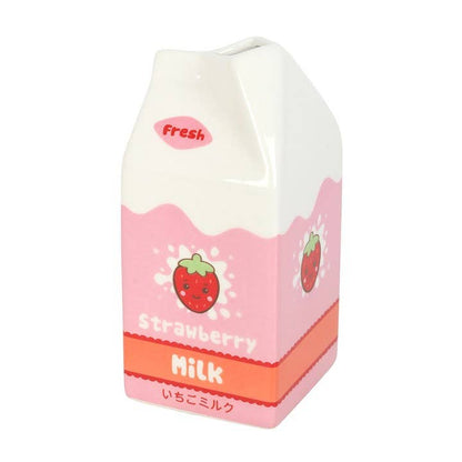 Strawberry Milk Carton Flower Vase