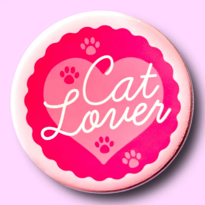 Cat Lover Button Badge
