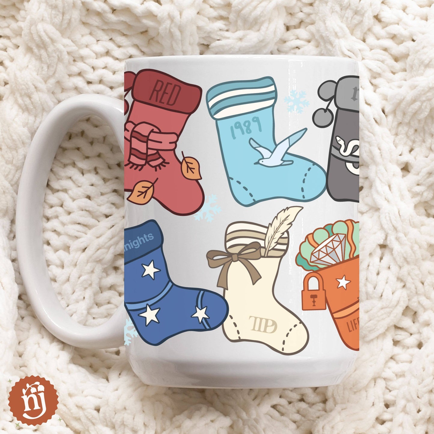 Taylor Eras Christmas Stockings Ceramic Mug