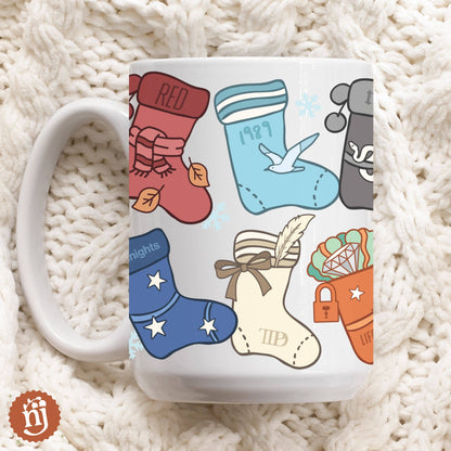 Taylor Eras Christmas Stockings Ceramic Mug