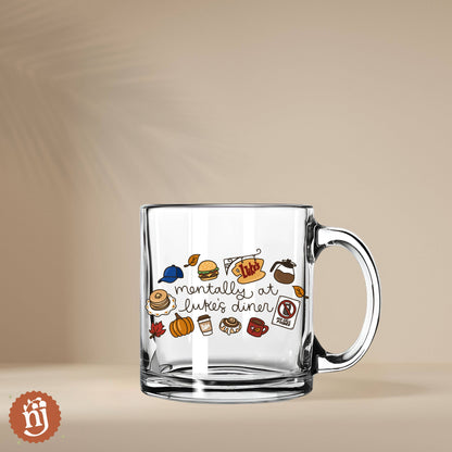 Gilmore Girls Mentally at Luke's Diner Glass Mug, 13oz