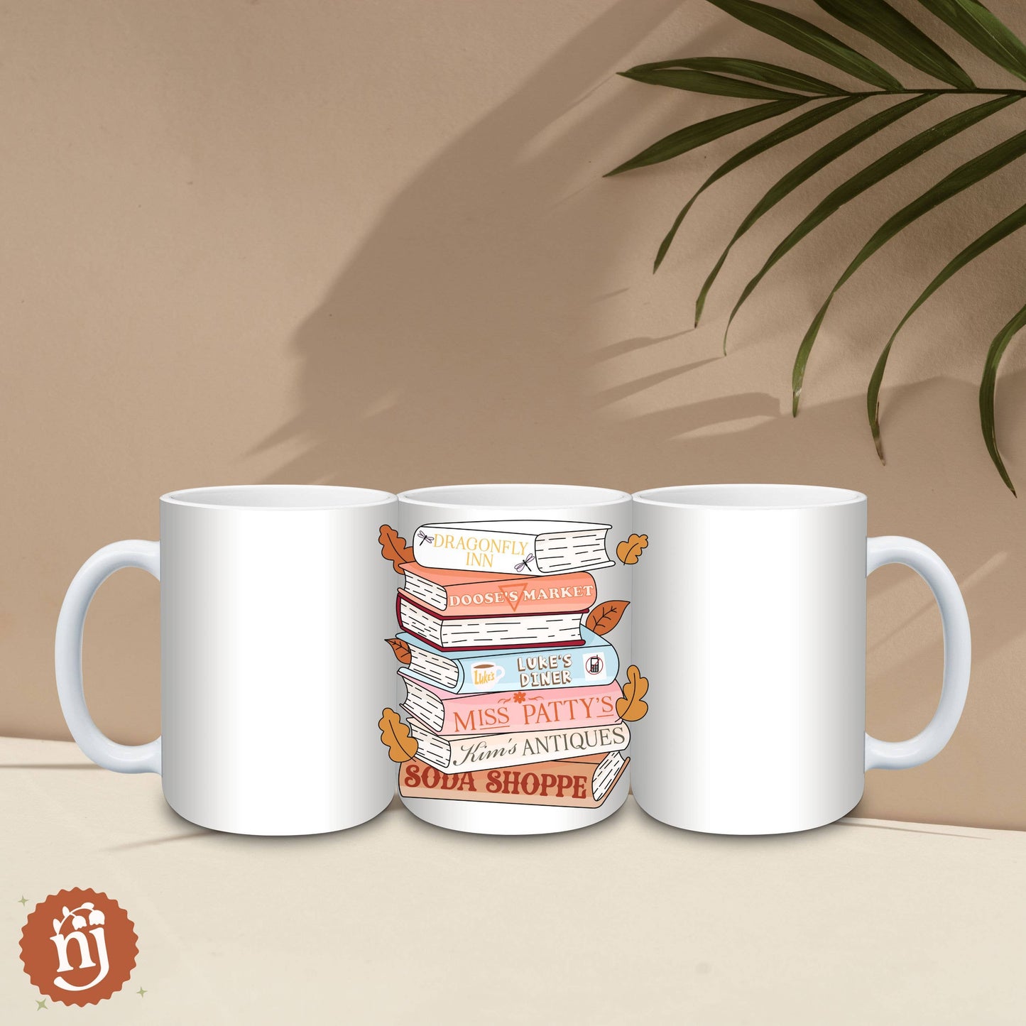 Gilmore Girls Inspired Bookstack Ceramic Mug