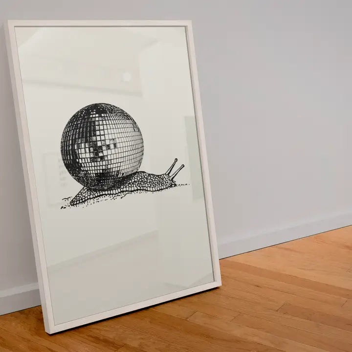 Disco Ball Snail A3 Print