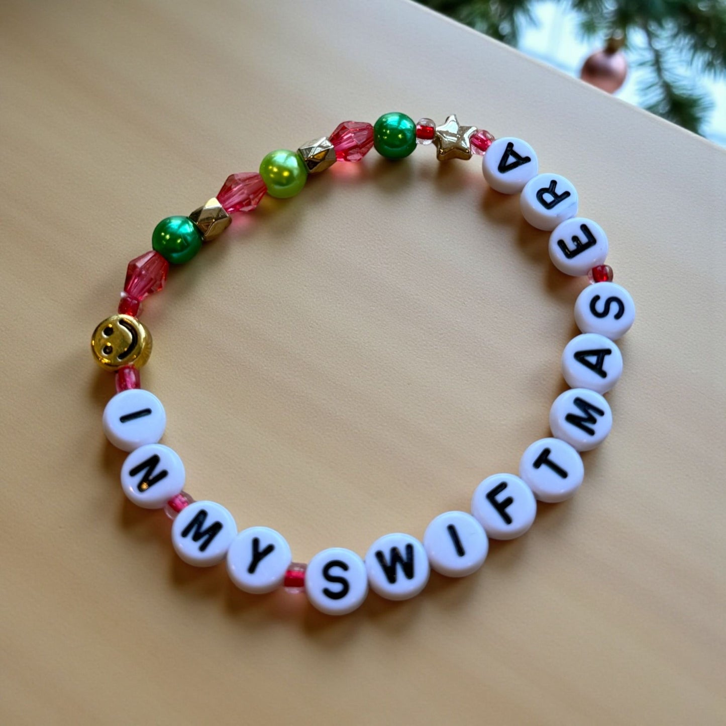 In My Swiftmas Era - Friendship Bracelet - Round Beads