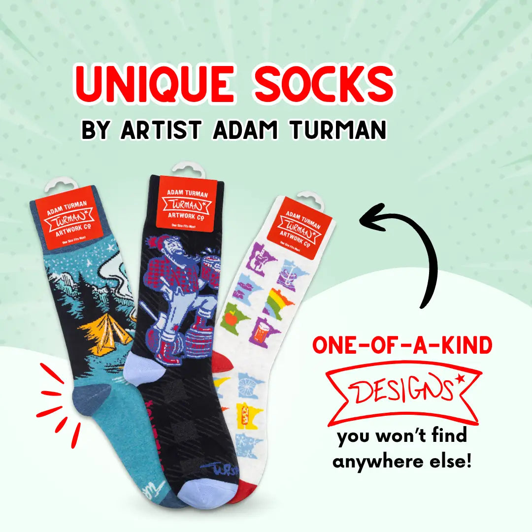 Heated Rivalry - Adam Turman Canadian Wolf Bird Socks