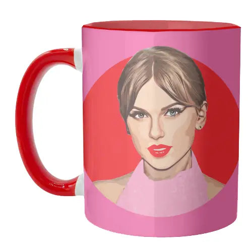 Ceramic Mug - Taylor Swift - 'Red Lips' By Dolly Wolfe