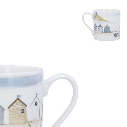 Gisela Graham Bone China Mug Beach Huts