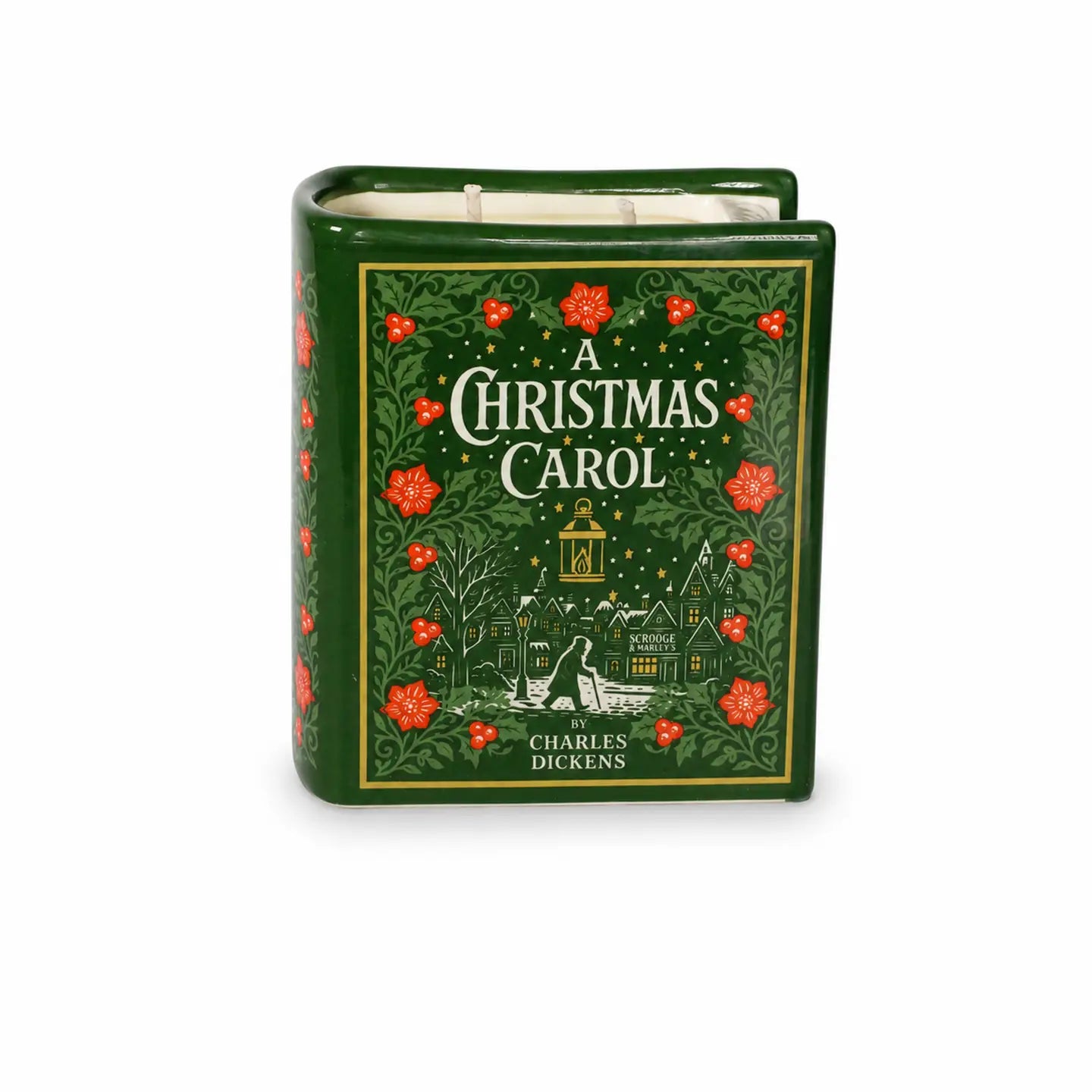 Book Shaped Ceramic Candle - A Christmas Carol
