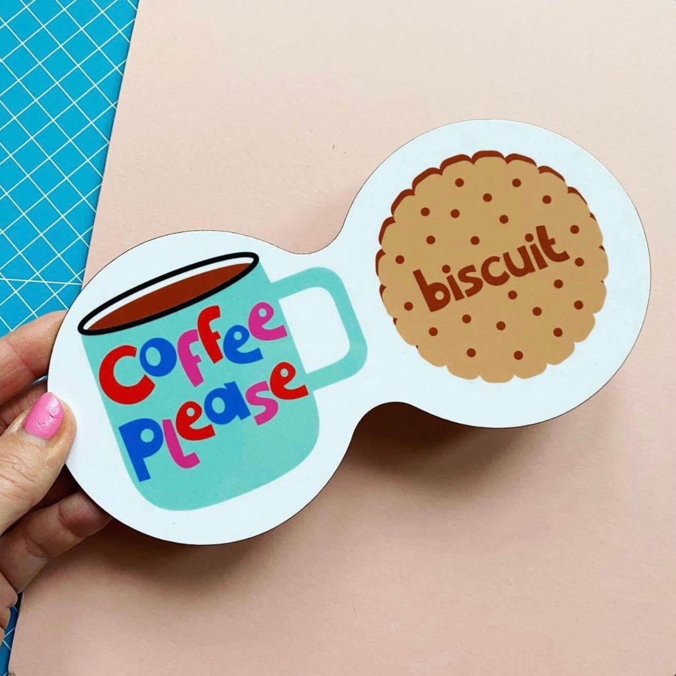 Coffee and Biscuit Double Coaster