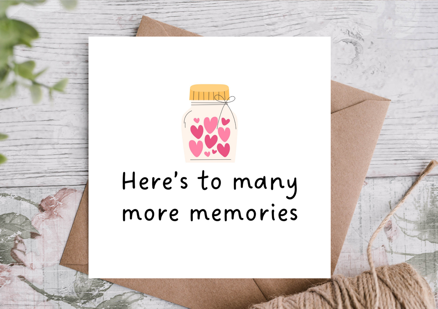Many More Memories Heart Jar Birthday Card