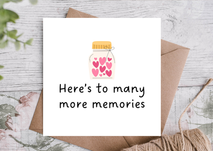 Many More Memories Heart Jar Birthday Card