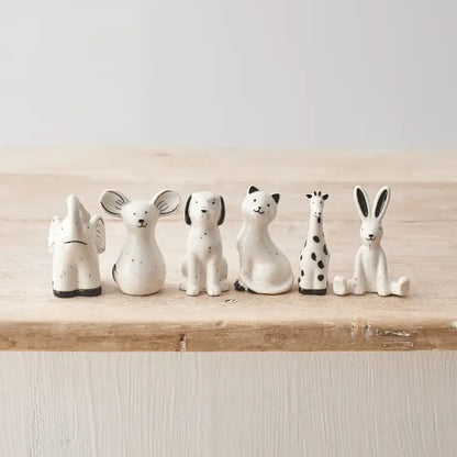 Charming Speckled Porcelain Seated Rabbit