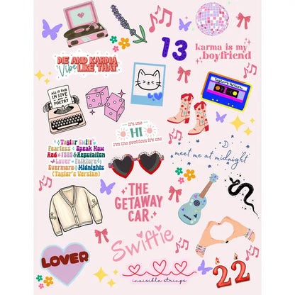 Colour and Sticker Taylor Swift Guitar Activity Pack