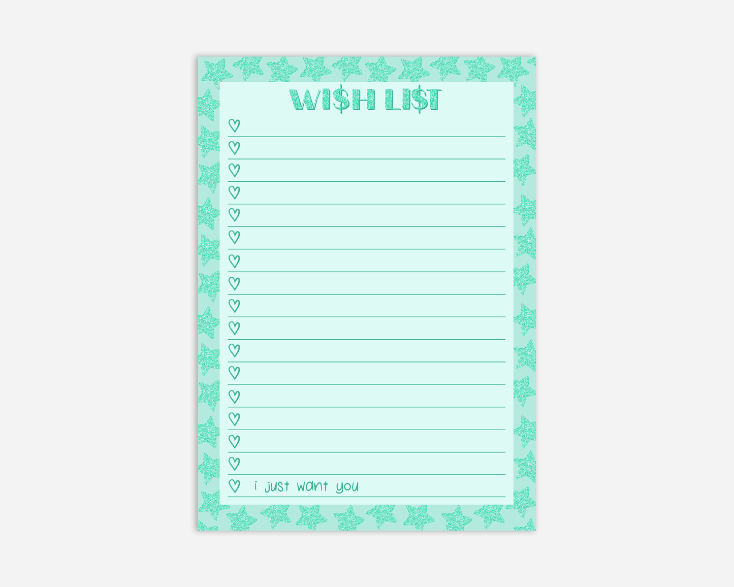WI$H LI$T - A5 Notepad