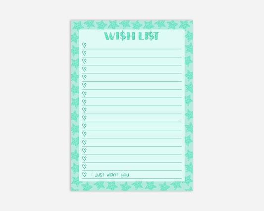 WI$H LI$T - A5 Notepad