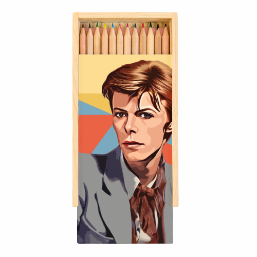 Coloured Pencils with Box '70's Geo David'