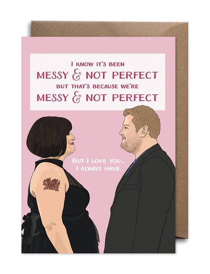 Nessa & Smithy Love Card - Messy & Not Perfect