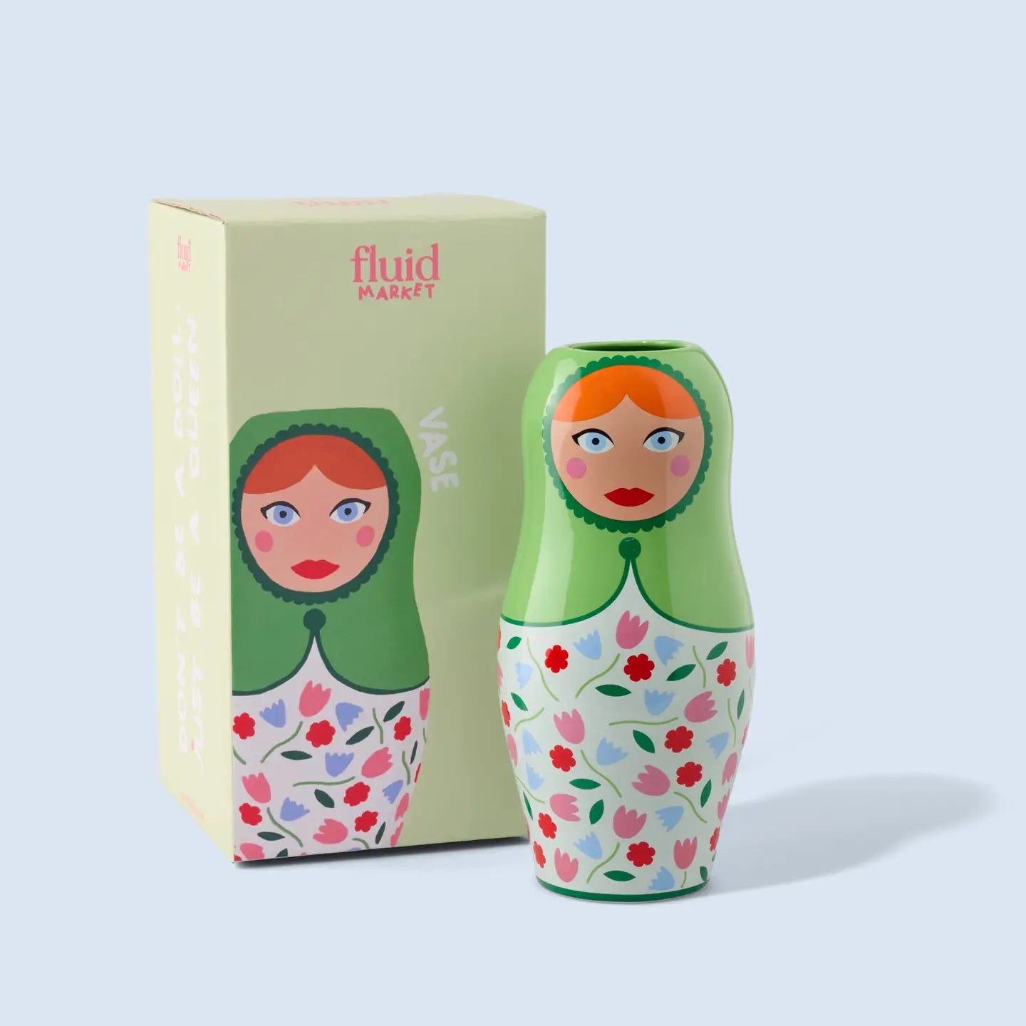 Ceramic Vase Dolls Flowers