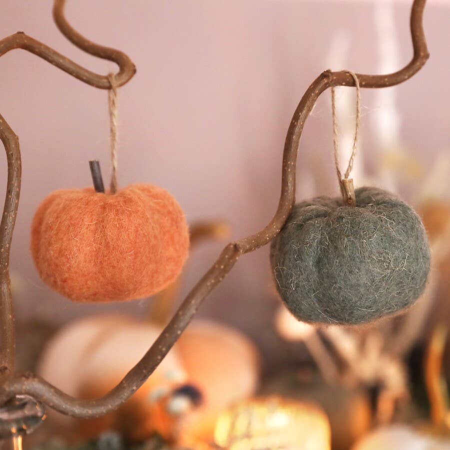 Felt Pumpkin Hanging Decoration