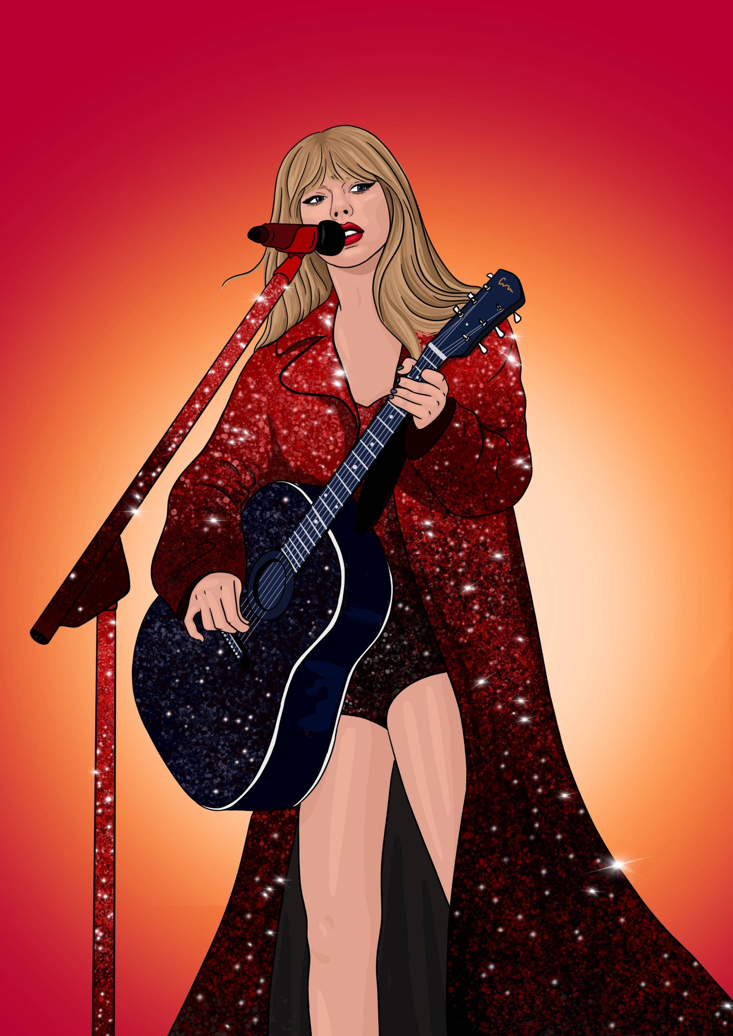 A3 Taylor Swift All Too Well Eras Illustrated Print