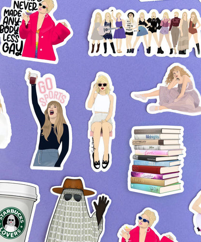 Taylor Swift Inspired Albums as Books Sticker Updated With Showgirl