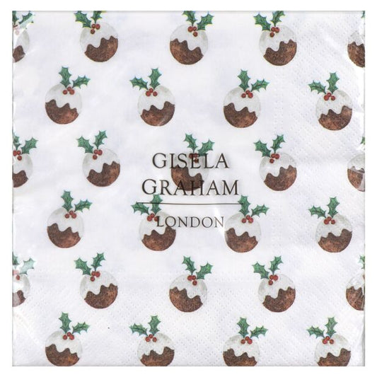 Gisela Graham Paper Napkins - Christmas Pudding