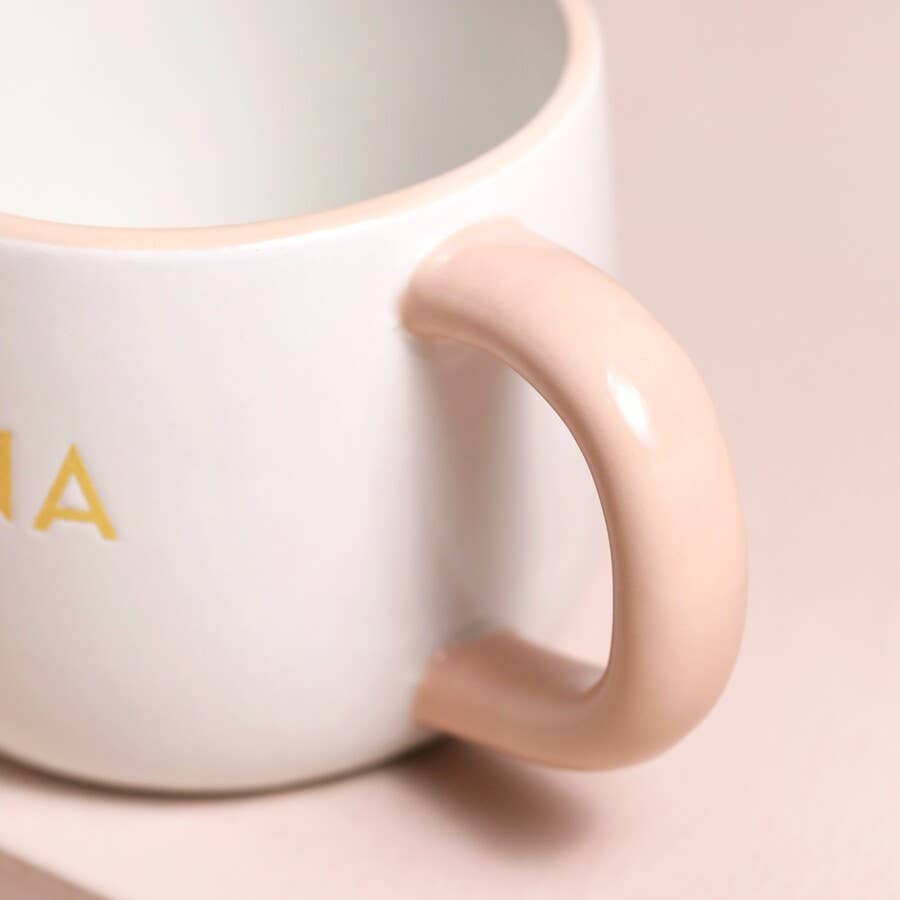 Ceramic Orange Heart Nana Mug