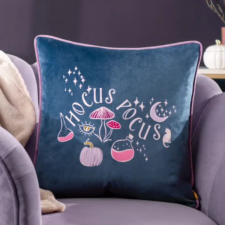 Hocus Pocus Cushion - Pink and Blue