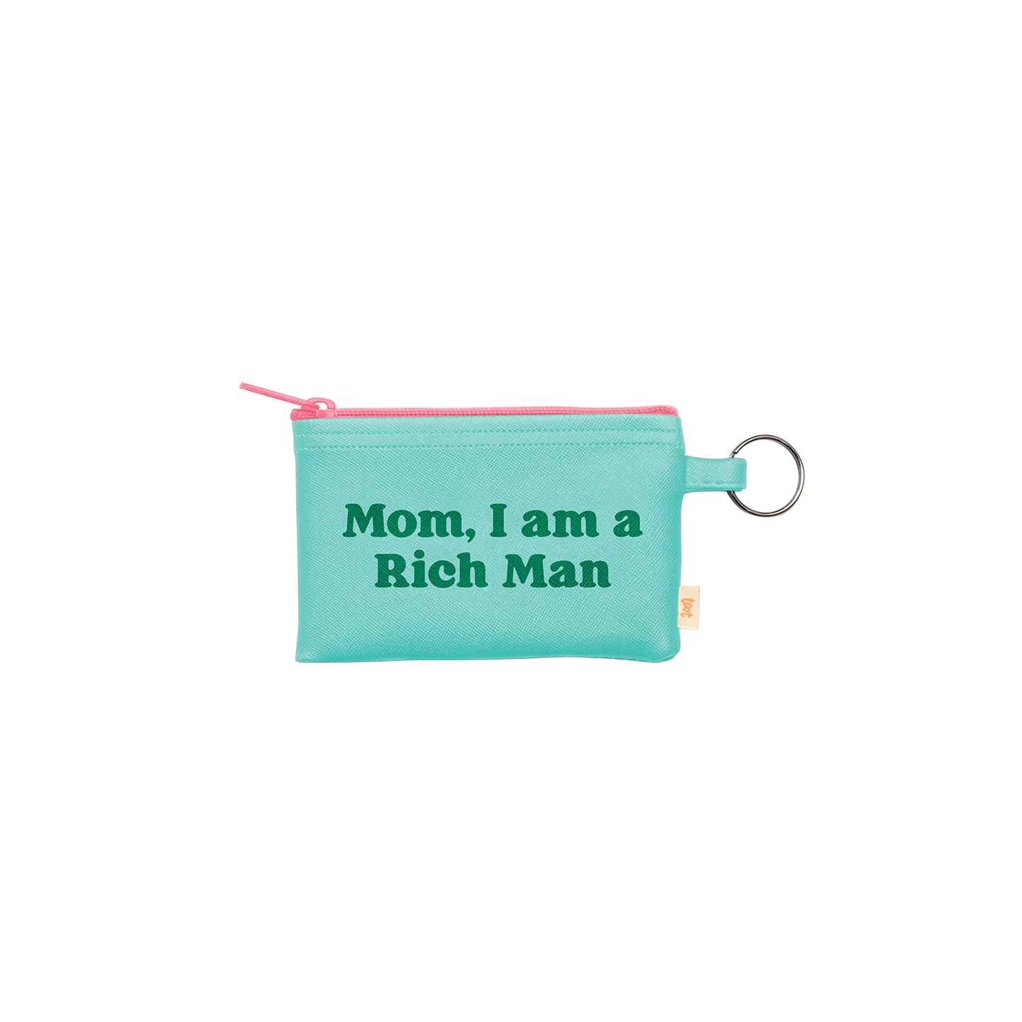 NEW! Colorblock Penny Key Ring - Mom, I Am A Rich Man