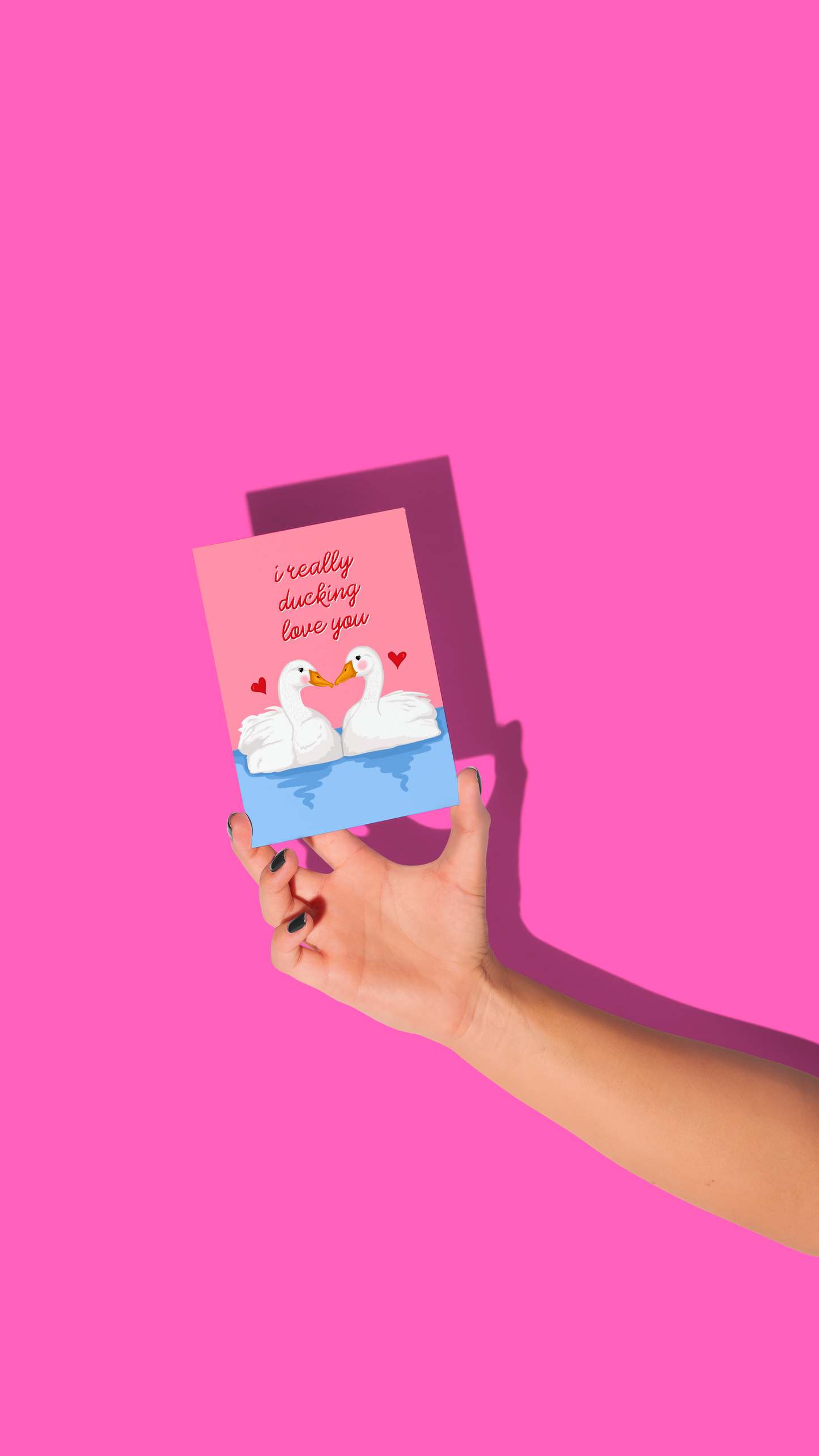 I Really Ducking Love You - Valentines Funny Duck Card Anniversary Love Greeting Card Partner Funny Love Pun Romantic Card Cute Valentines