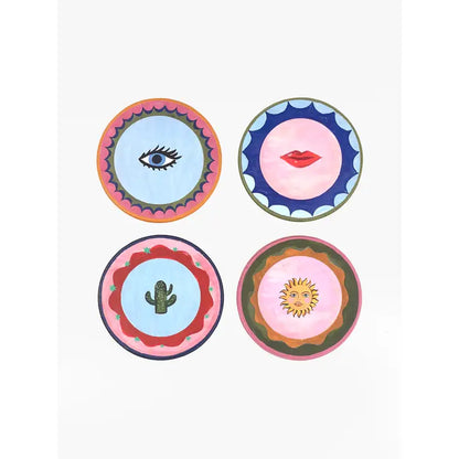 Eleanor Bowmer Set of 4 Icon Cork Backed Coasters