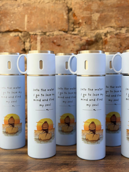Wild Swimming ‘Into The Water I Go’ Sunset Thermos Flask