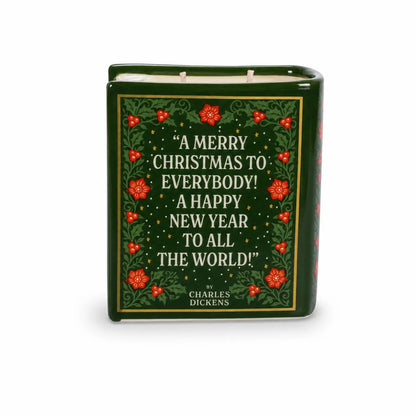 Book Shaped Ceramic Candle - A Christmas Carol