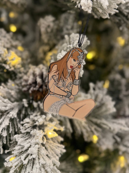 Showgirl Acrylic Christmas Ornament