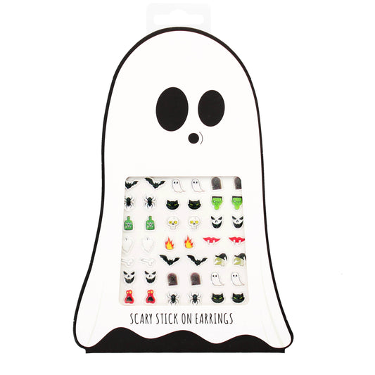 Stick On Earrings (30 Pairs) - Spooky