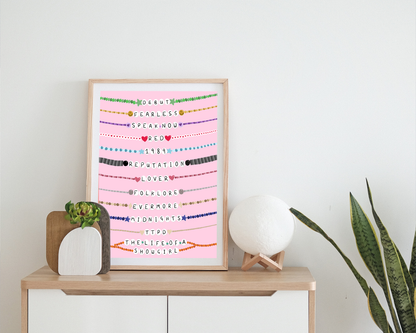 Album Friendship Bracelets - Taylor Swift Print - SHOWGIRL