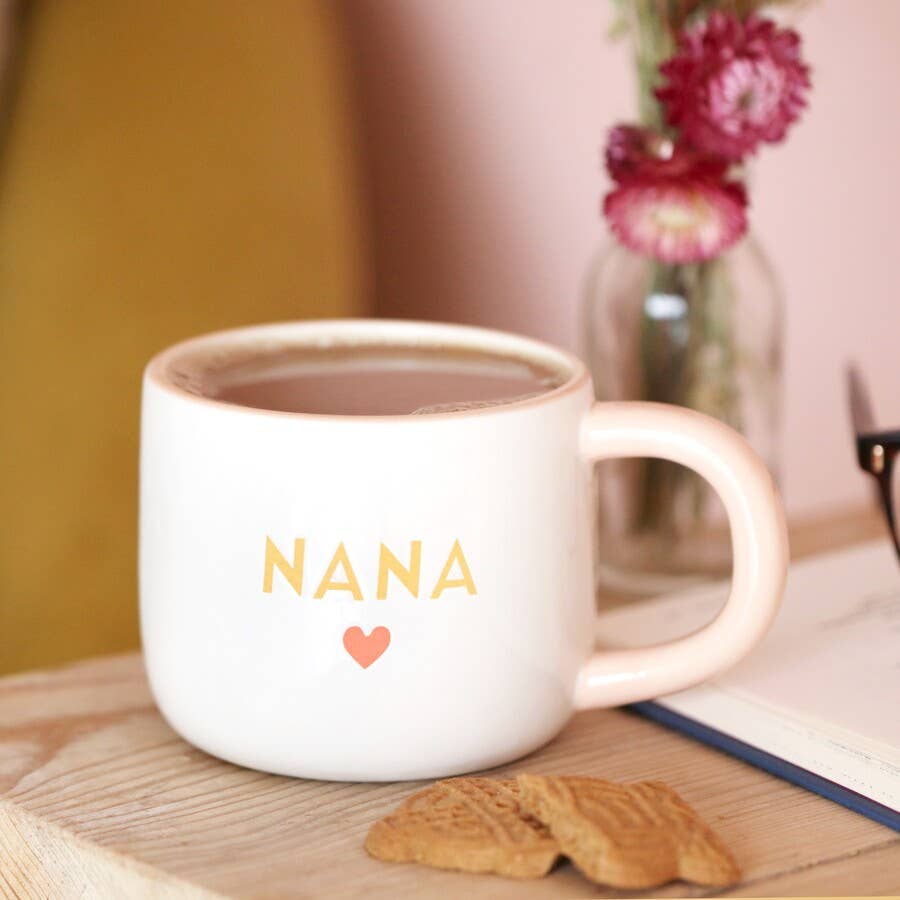 Ceramic Orange Heart Nana Mug