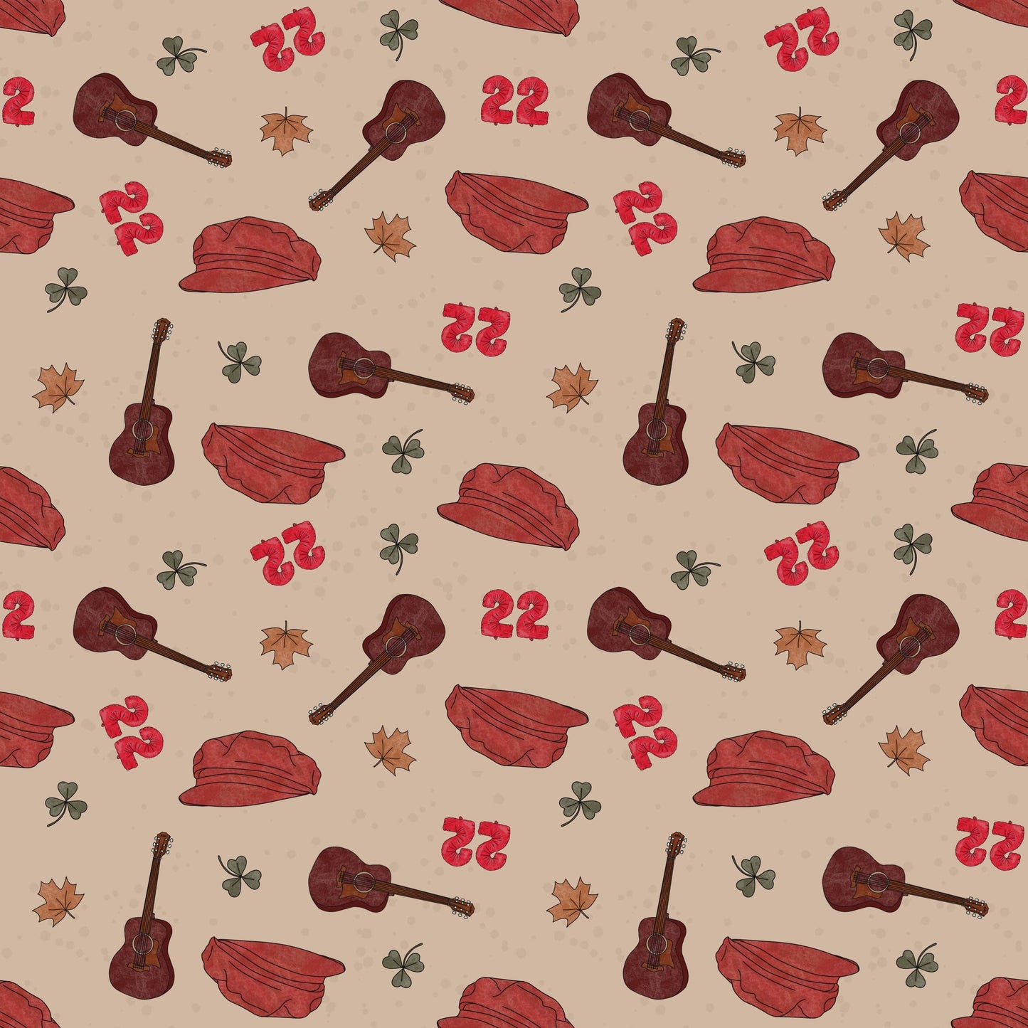 Red Album Icons Hair Schrunchie