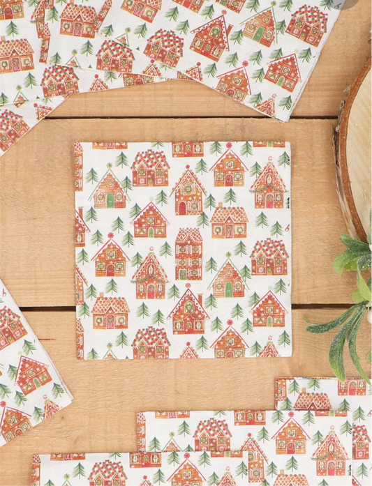 Paper Napkins - Gingerbread House