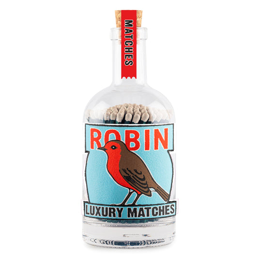 Archivist Gallery The Robin - Glass Bottle - Christmas Safety Matches 🎄