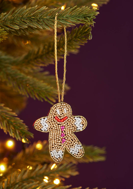 Gingerbread Beaded Decoration