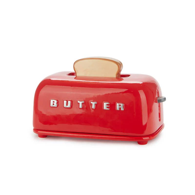 Balvi Butter Dish | Toasty Ceramic Butter Dish Red