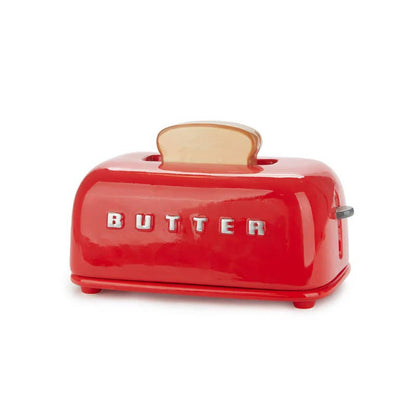 Balvi Butter Dish | Toasty Ceramic Butter Dish Red