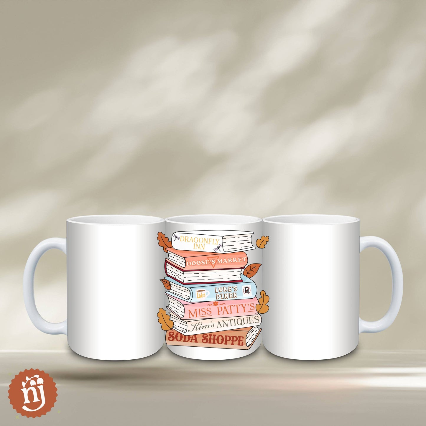 Gilmore Girls Inspired Bookstack Ceramic Mug