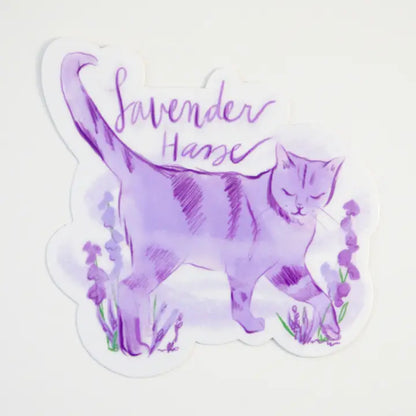 Lavender Haze Cat Vinyl Sticker