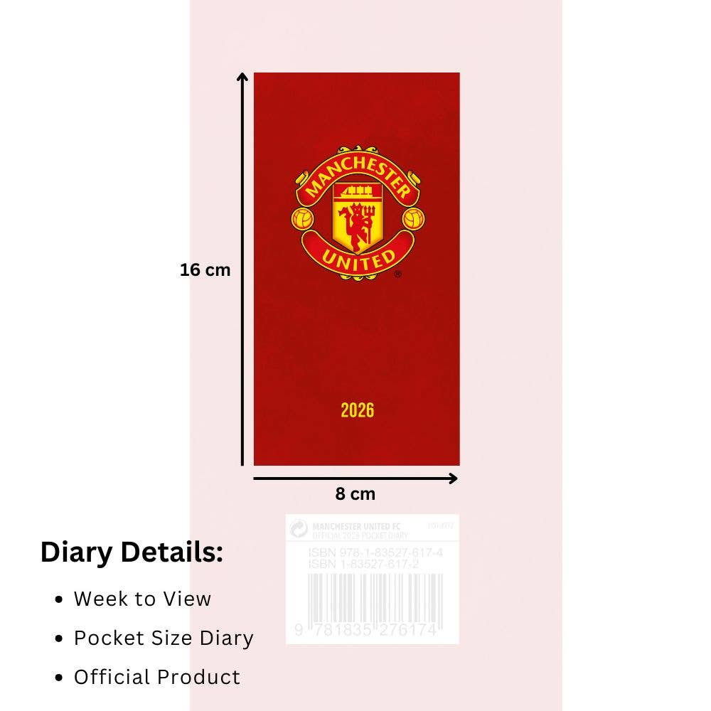 MANCHESTER UNITED FC 2026 SLIM DIARY