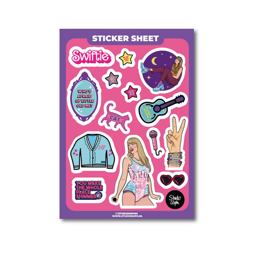 Taylor Swift A5 Sticker Sheet